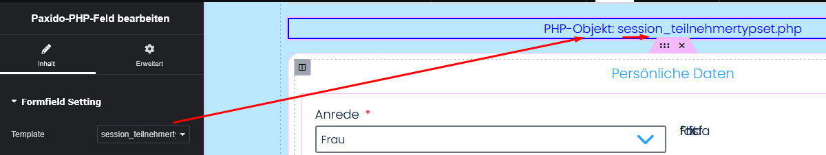 PHPfeld_template_Teilnehmertyp_setzen